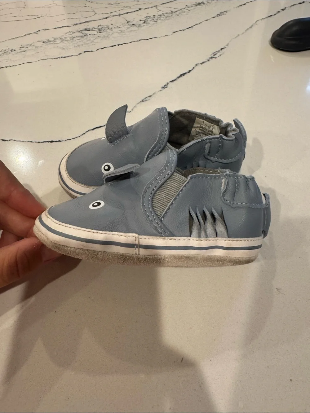 Robeez Blue Shark Slip-On Baby Shoes
